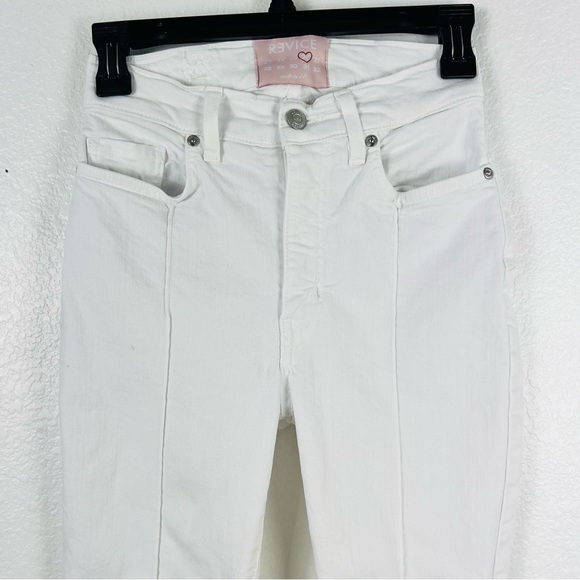 REVICE VENUS FLARES in OPTICAL WHITE denim jeans size 26 - Picture 2 of 13